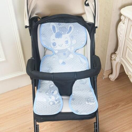 Baby Stroller Seat Cushiont Summer Flax Plant Fiber Pushchair Stroller Seat Infant Cushion Cover Pad Mattress Newborn Mat BB0921