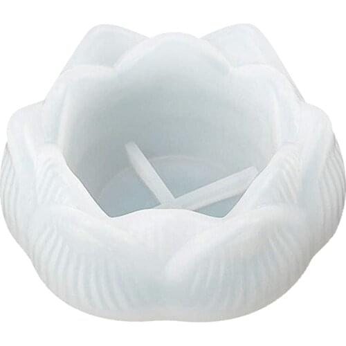 Lotus Flower Pot Silicone Mold, Clear Resin Mold Plant Vase Jewelry Storage Plate Clay Mould, Candle Holder Wax Casting Mold