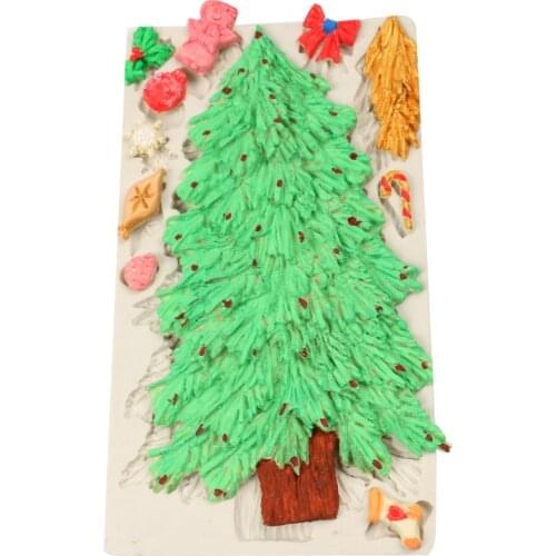 DIY Cake Mold Christmas Tree Fondant Silicone Mold Chocolate Mold Handmade Soap Pudding Mold Baking Accessories