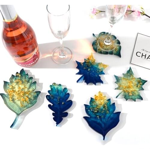 Silicone Mold Leaf Shape Coaster Decoration Mold DIY Special Craft Supplies for DIY Resin Epoxy Casting