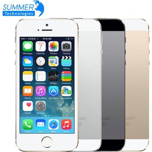Original iPhone 5S Unlocked Apple Phone iOS A7 4.0" 8MP IPS HD GPS 16GB/32GB/64GB ROM NFC Smartphone Fingerprint Recognition