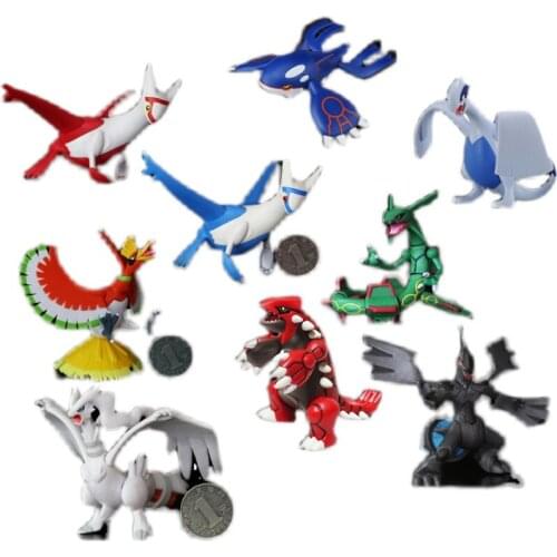 TAKARA TOMY Genuine Pokemon Rayquaza Kyogre Lugia Groudon Cute Action Figure Model Toys