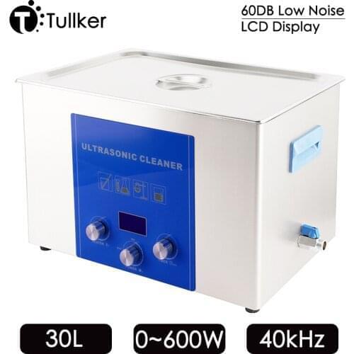 Industrial Ultrasonic Cleaning Machine 30L 600W Lab Carbon Ultrason Cleaner Optical Instrument Screw Nut Dental Ultrasound Bath