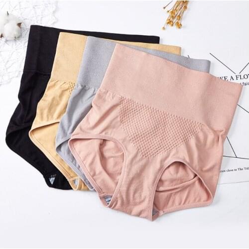 Tummy Control Warm Uterus Shapewear Women Hip Lift Seamless Slim Shaper Knickers High Waist Panties