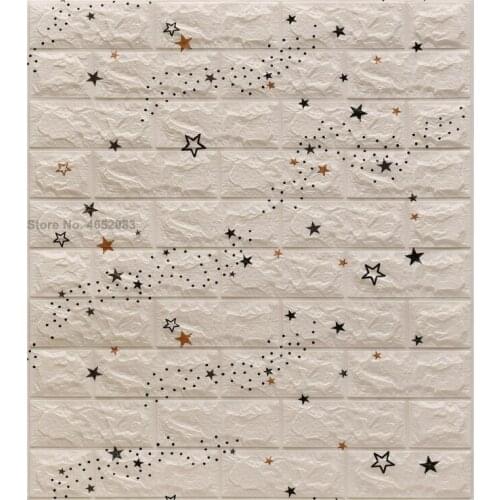 1pcs 3D wall diy stickers waterproof brick stars dandelion wallpaper self-adhesive moisture-proof children room wall decoration