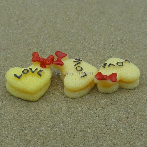 1pcs/lot resin love bow cake 20mm Cabochons Scrapbooking Hair Bow Center Card Frame Making Craft DIY B006-6