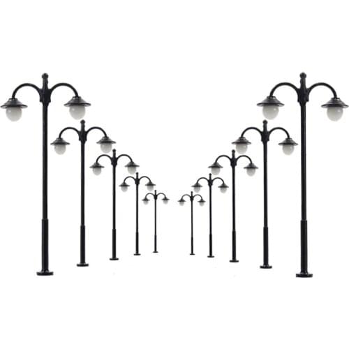 10pcs Model Railway Led Lamppost Lamps Street Lights HO Scale 6cm 12V New LYM16 model outdoor lamp yard light leds