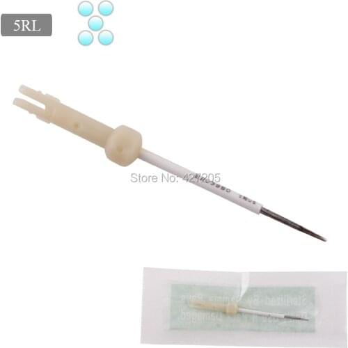 100pcs/pack 5RL Disposable Permanent Makeup Card Needles for Eyebrow Lip Eyeliner Tattoo Machine Cosmetic Free Shipping