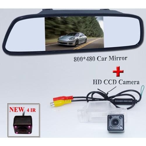 2in1 CCD car rear view parking camera for NISSAN QASHQAI X-TRAIL Geniss Sunny Pathfinder Dualis Navara Juke + car mirror monitor