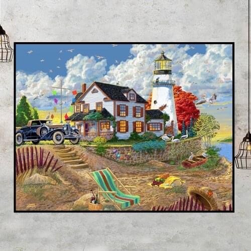 5D Full Drill Square Diamond Painting Landscape Diamond Embroidery Mosaic Cross Stitch Kit Beads Pictures of Rhinestone Wall Art