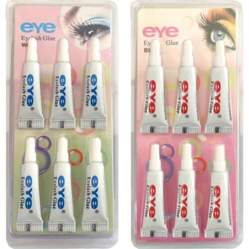 6pcs/set Waterproof Tool Makeup Tools Eyelash Glue Strong False Eyelash Lash Glue Adhesive Black/Clear Maquillaje Portable Glue