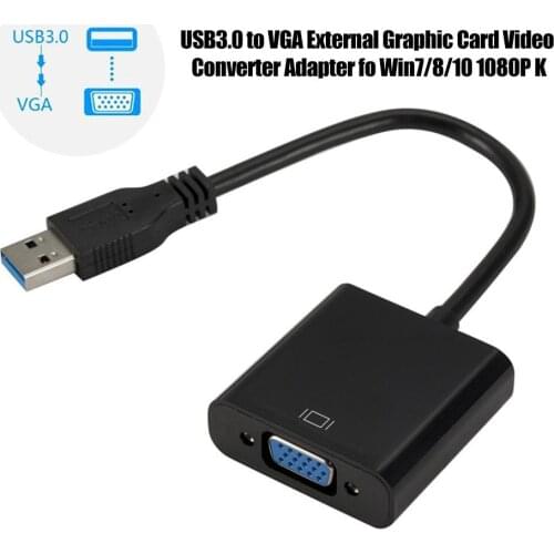 USB 3.0 to VGA External Graphic Card Video Converter Adapter for Windows 7/8