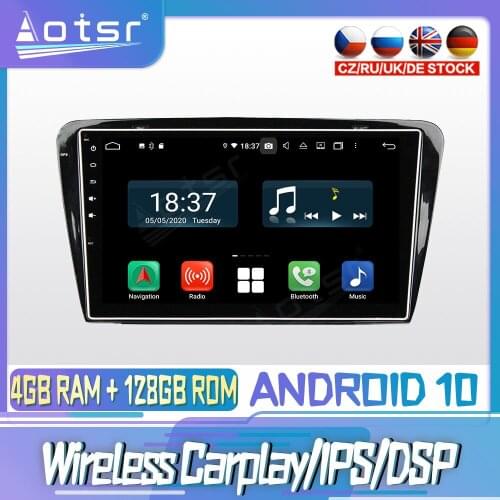 Android 10 PX6 128G For SKODA Octavia 2014 - 2015 DVD GPS Navigation Auto Radio Stereo Video Multimedia Player HeadUnit 2din