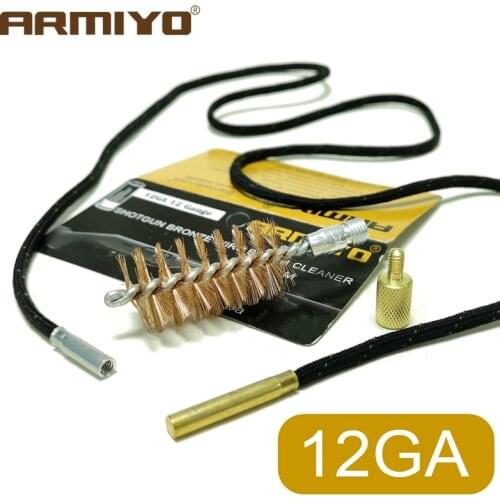 Armiyo 12GA 12 Gauge 18.5mm Gun Cleaning Brush Barrel Carbon Deposits Cleaner Hunting Accessories Thread 5/16"-26T