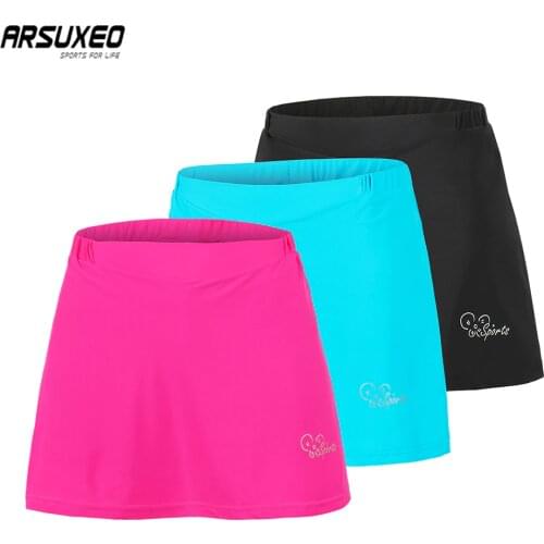 ARSUXEO Cycling Shorts Women 2020 Biker Skirt Road Bike 2 in1Shorts With Gel Paded Riding Shorts Outdoor Sport Breahtable 351