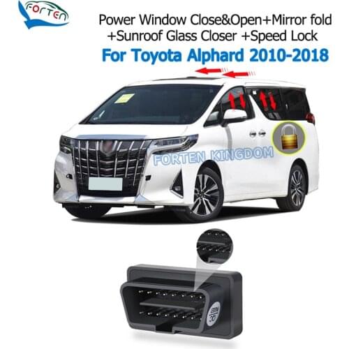 Car Auto Window Close & Open Sunroof Glass Closer and Speed Lock Kit For Toyota Alphard 2010-2018