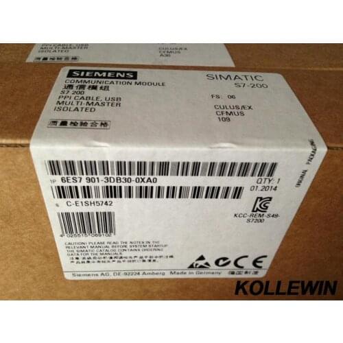 Freeship New Original SIMATIC S7-200 6ES7901-3DB30-0XA0 USB/PPI CABLE 6ES7 901-3DB30-0XA0 MULTIMASTER USB TO PPI CABLE fastship