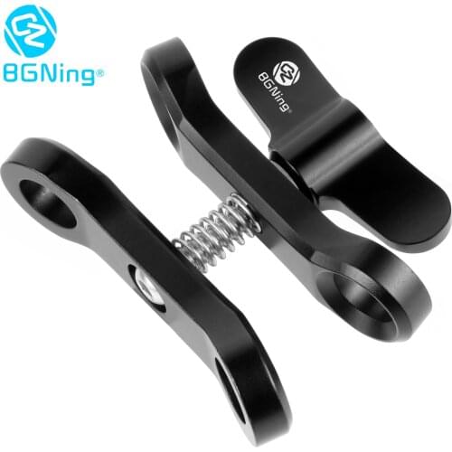 BGNING Upgraded Extended Butterfly Clip 1inch Ball Head Clamp Underwater Diving for GoPro SLR Camera Photography CNC Aluminum