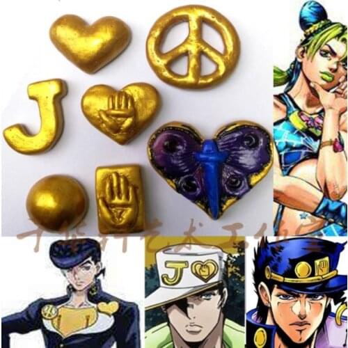 Jojos Adventure Kujo Jotaro Higashikata Josuke Kuujou Joutarou Cosplay brooch Accessories prop