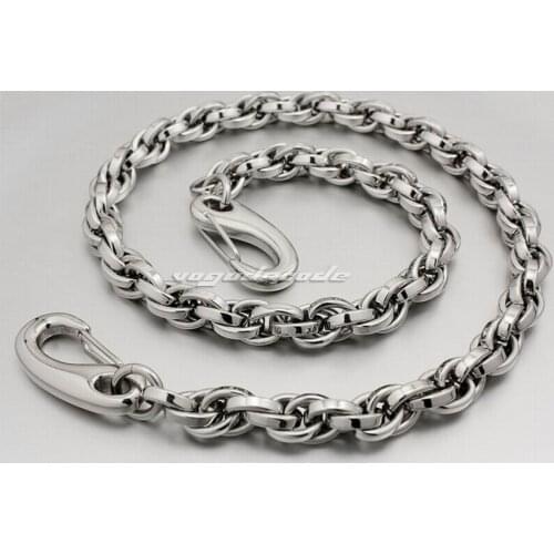 14" ~ 36" 316L Stainless Steel Mens Biker Rocker Punk Wallet Chain 5N008WC Silver Color 3P1