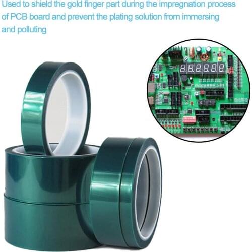 Decorative Green Tape High Temperature Resistant PET Adhesive Paper Spray Paint Seamless Plating Circuit Board Car Stickers