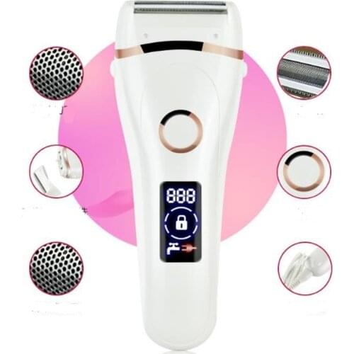 Electric Lady Body Shaver USB Rechargeable Ladies Shaving Machine Epilator Women Portable Pube Hair Remover Bikini Line Trimmer