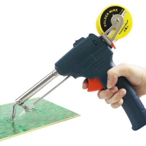 110/220V 60W Soldering Tin Gun Suction Tin Device Electric Welding Gun Tool Send Tin Soldering Iron Gun Solder Tool US/EU Plug