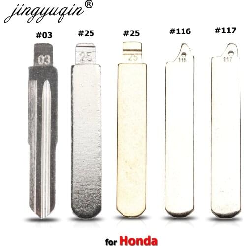 Jingyuqin #117 #116 #25 #03 Key Blade For Honda Accord Fit Odyssey CRIDER(2014 G/A) Flip Folding KD VVDI JMD Car Key Blank