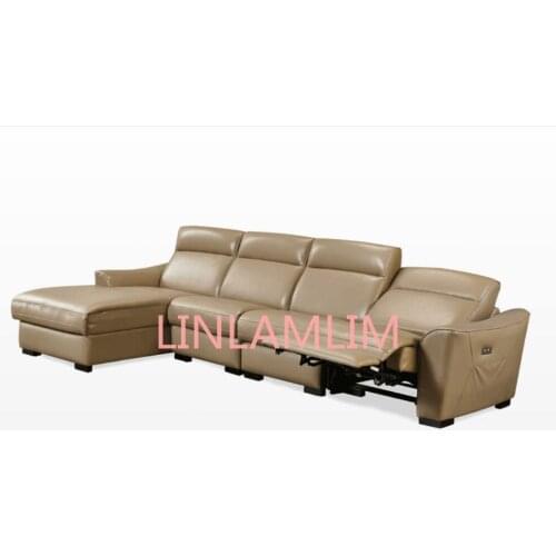 Living room Sofa set диван мебель кровать muebles de sala electric L recliner genuine leather sofa cama puff asiento sala futon