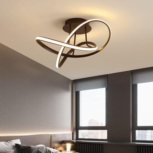 Creative Modern LED Ceiling Lights White Black color 110v 220v Minimalism led ceiling lamp For Living Room Bedroom home lighting