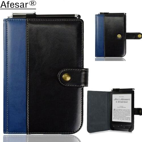 AFesar New product pu leather cover for Pocketbook 624 625 626 ereader ebook case with flip fold for reading