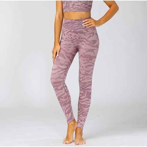 Wholesale Sexy Seamless Yoga Leggings Camo Print Running High Waist Fitness Tights Trousers Women Sports Pants Push Up Gym Cloth