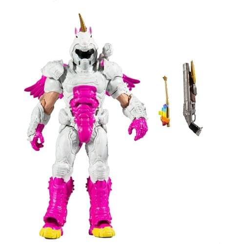 Bandai Genuine McFarlane DOOM Unicorn Joints Movable Action Figure Model Toys