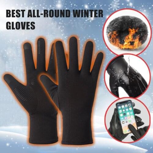 All Weather Outdoor Touchscreen Gloves Fleece Lined Windproof Non-slip Warm Winter Sport Gloves ALS88