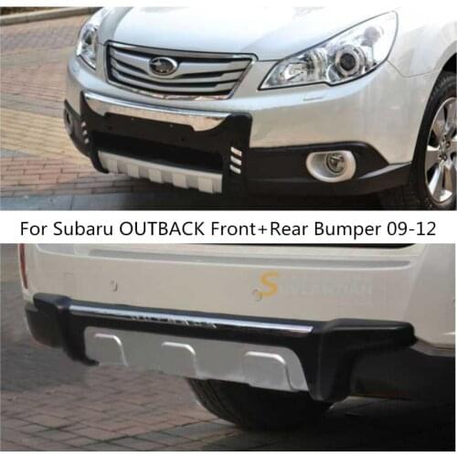 ABS Front +Rear Bumper Protector Guard Skid Plate Fit For 09-12 Subaru OUTBACK 2009 2010 2011 2012