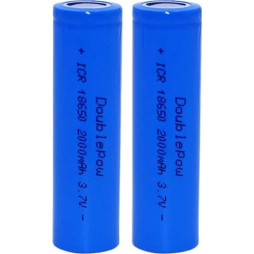 2pcs 3.7V 2000mAh Rechargeable Battery 18650 Li-ion Bateria for Radio Fan Torch Children Toys Pre-Charged Lithium Battery