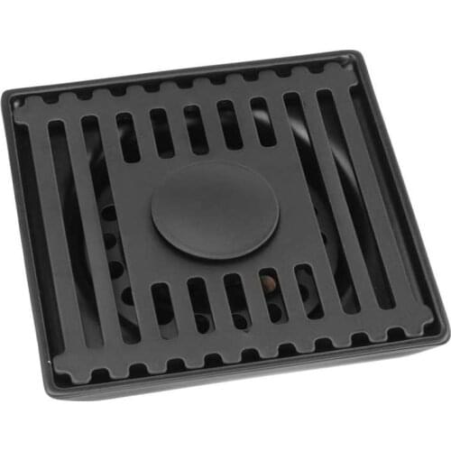 Practical Floor Drain With Removable Cover Black Plated