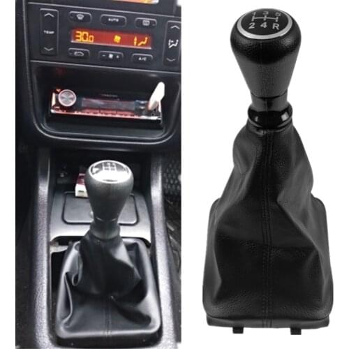 For Peugeot 206 406 Gear Shift Knob With Gaiter Boot Cover Collar Case Lever Shifter Handle Stick Pen Car Styling Accessories