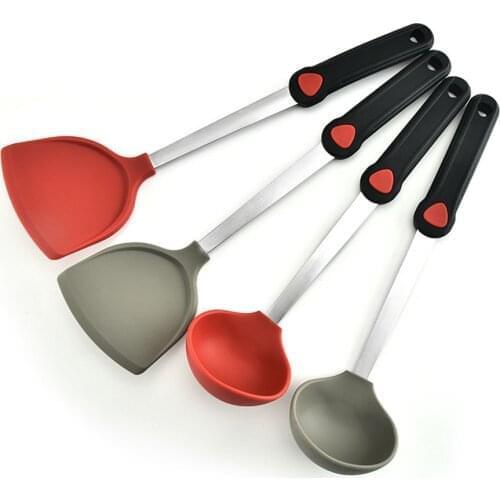 Silicone Turner Spatula 600F Heat Resistant Rubber Kitchen Spatula Ideal for Eggs Burgers Omelet
