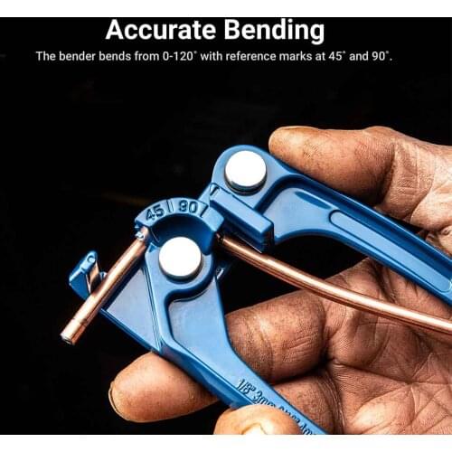 Fuel Brake Air Conditioner 1/8 3/16 1/4" Blue Labor Saving Tube Bender Pipe Auto Manual Tool Durable Refrigerant Line Easy Apply