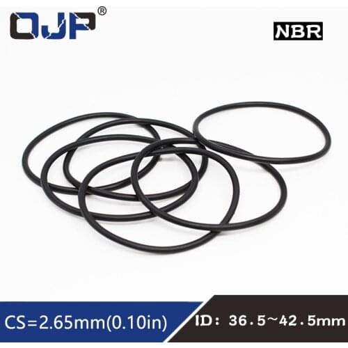 20PCS/lot Rubber Ring NBR Sealing O-Ring 2.65mm Thickness ID36.5/37.5/38.7/40/41.2/42.5mm Nitrile O Ring Seal Gasket Ring Washer