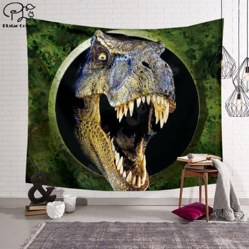 Halloween dinosaur Funny Blanket Tapestry 3D Printed Tapestrying Rectangular Home Decor Wall Hanging