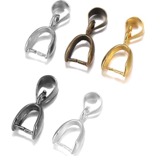 50pcs/lot Melon Seeds Buckle Pendants Clasps Hook Clips Bails Connectors Copper Charm Bail Beads Supplies For Jewelry Making DiY