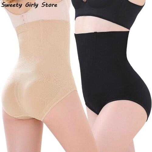 Womens Tummy Belly Body Shaper Slimming Waist Trainer Elastic Shapewear Butt Lifter Panties Hi-Waist Panty Breathable Brief