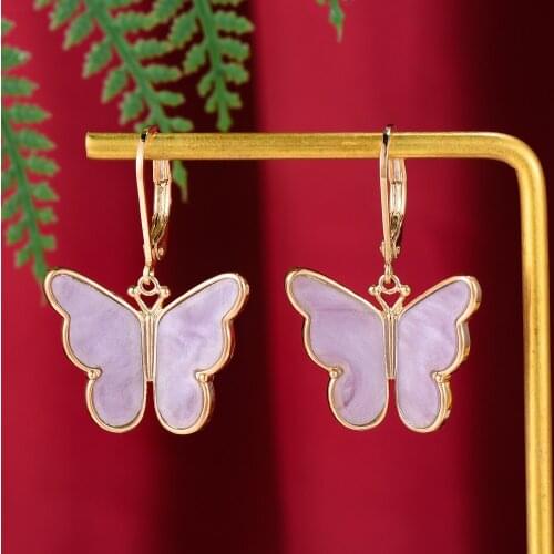 GODKI New shell butterfly Drop Earrings For Women Wedding Cubic Zirconia Dubai Bridal Earrings Costume Jewelry Gift Summer Party