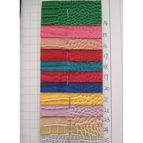 1.2mm thick/ auto artificial leather leather material/ alligator leather shoes material/ crocodile pu synthetic leather fabric