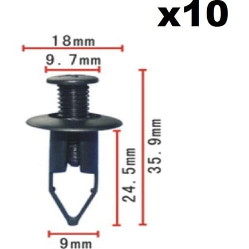 10pcs Retainer Clips Rivet For Toyota Bumper arm fixed buckle