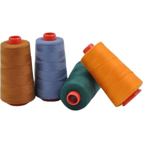 1500 yards 203 sewing thread hand stitching denim quilt with line cord bags/ High-speed sewing three strands denim threads