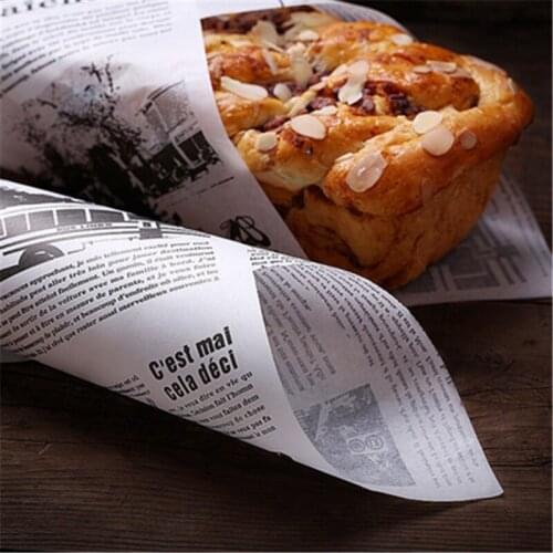 500 Pcs Oil proof paper Food paper French fries oil absorbent paper pad Snack basket oil paper pad French fries paper pad