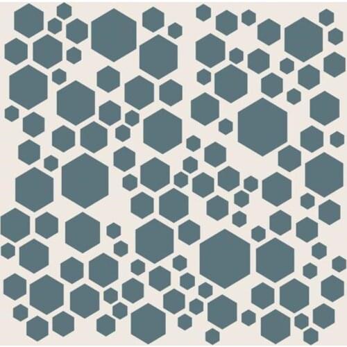 8*8inches Scattered Hexagons Stencil For DIY Scrapbooking Paper Cards Making Crafts Plastic Templates Paint Decor New 2019